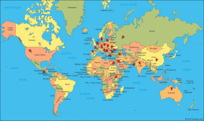 Régions participantes